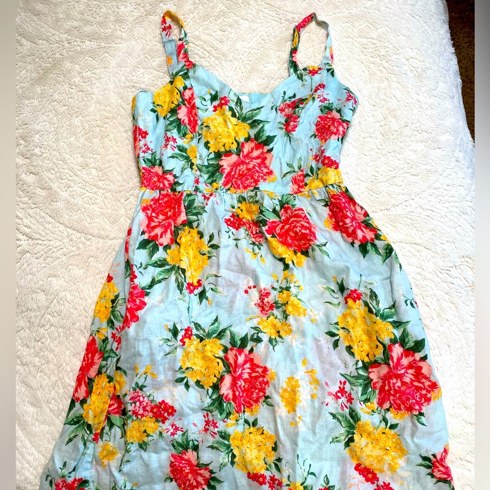 Floral sundress 100% linen